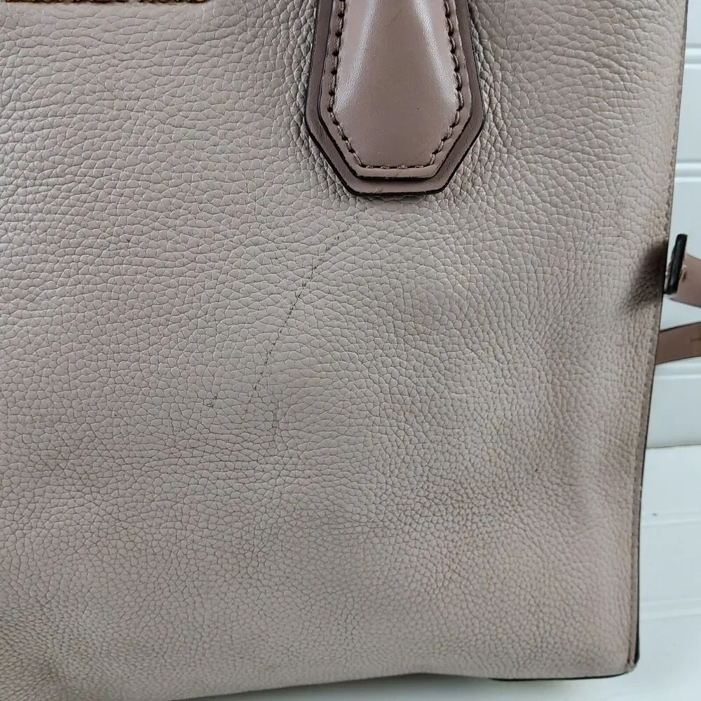 Michael Kors MK Pebbled Leather Satchel Crossbody Shoulder Handbag Purse